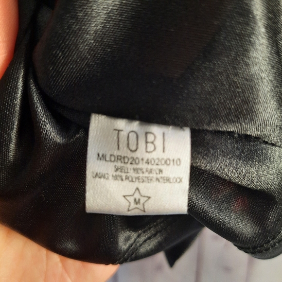 TOBI Black Red Floral Print Mini Dress Size M - Picture 10 of 15